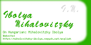 ibolya mihalovitzky business card